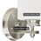 Phoebe Brushed Nickel 1 Light Modern Farmhouse Wall Sconce - 8" - View 2