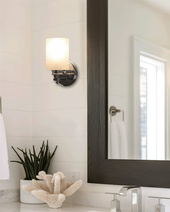 Phoebe Chrome Modern Bathroom Vanity Wall Sconce - 8" - View 6