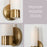 Sol Cool Brass 1 Light Modern Bathroom Vanity Wall Sconce - 10" (2-Pack) - View 2