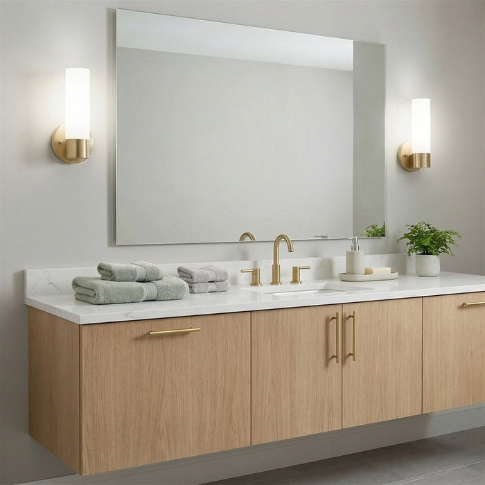 Sol Cool Brass 1 Light Modern Bathroom Vanity Wall Sconce - 10" (2-Pack) - View 4