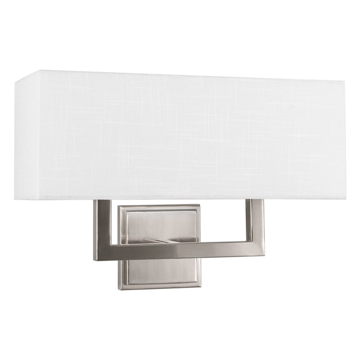 Haven Brushed Nickel 2 Light Modern Wall Sconce - 16"