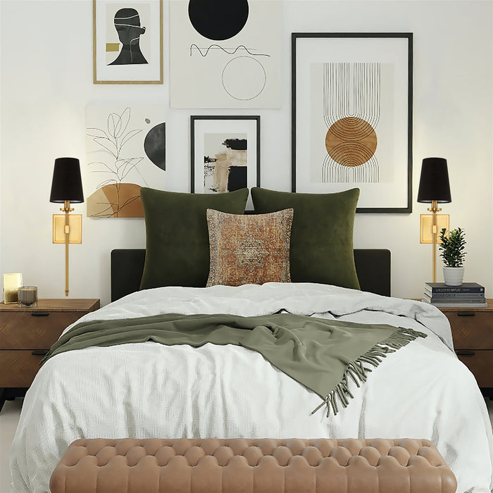 Torche Warm Brass 1 Light Modern Wall Sconce - 20" (2-Pack) - View 3