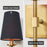 Torche Warm Brass 1 Light Modern Wall Sconce - 20" - View 2