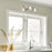 Welton Polished Nickel 3 Light Modern Farmhouse Bathroom Light - 25.5" - View 7