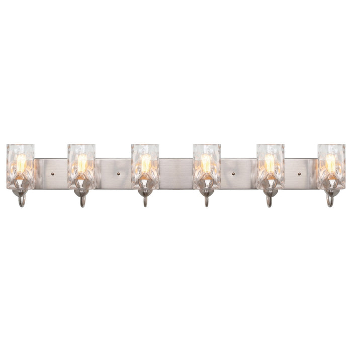 Armada II Brushed Nickel 6 Light Modern Over Mirror Bathroom Vanity Light - 48" (2-Pack) - View 2