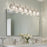 Armada II Brushed Nickel 6 Light Modern Over Mirror Bathroom Vanity Light - 48" (2-Pack) - View 4