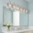 Armada II Brushed Nickel 6 Light Modern Over Mirror Bathroom Vanity Light - 48" (2-Pack) - View 7