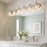 Armada II Brushed Nickel 6 Light Modern Over Mirror Bathroom Vanity Light - 48" - View 5