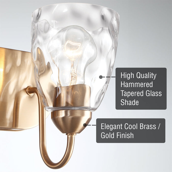 Armada Cool Brass 5 Light Modern Over Mirror Bathroom Vanity Light - 36.5" - View 2