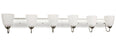Armada Brushed Nickel 6 Light Modern Over Mirror Bathroom Vanity Light - 48.5"