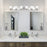 Armada Brushed Nickel 6 Light Modern Over Mirror Bathroom Vanity Light - 48.5" - View 9