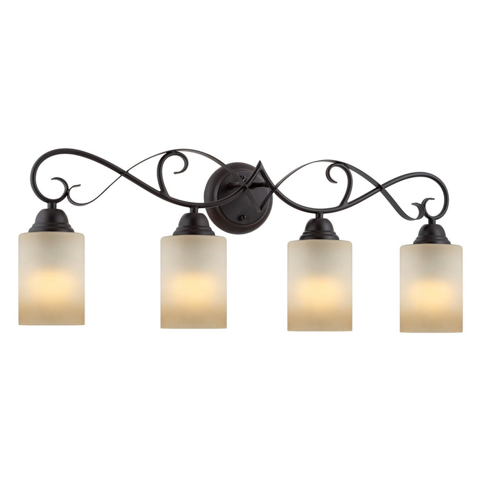 Villa Oil Rubbed Bronze 4 Light Traditional Bathroom Vanity Light - 31.25"