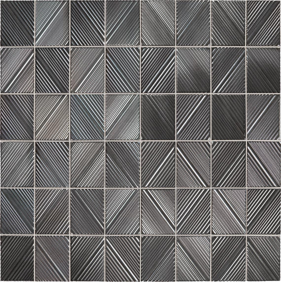 Revalia Remix Ceramic Metallic Gray RV25 Mosaic Glossy 1