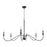 Archer Black 6 Light Large Modern Chandelier - 47"