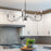 Archer Black 6 Light Large Modern Chandelier - 47" - View 7