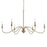 Archer Cool Brass 6 Light Large Modern Chandelier - 47"