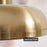 Alston Cool Brass 3 Light Modern Semi Flush Mount Ceiling Light - 13.75" - View 2