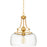 Royale Cool Brass 1 Light Modern Schoolhouse Pendant Light - 13.5" - View 9