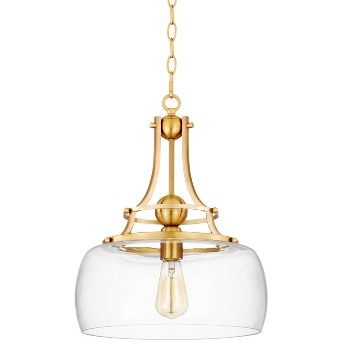 Royale Cool Brass 1 Light Modern Schoolhouse Pendant Light - 13.5" - View 9