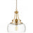 Royale Cool Brass 1 Light Modern Schoolhouse Pendant Light - 13.5"