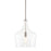 Lucy Brushed Nickel 1 Light Modern Pendant Light - 12"