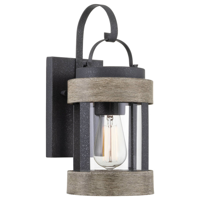 Rochester Textured Black 1 Light Modern Outdoor Wall Sconce - 14"