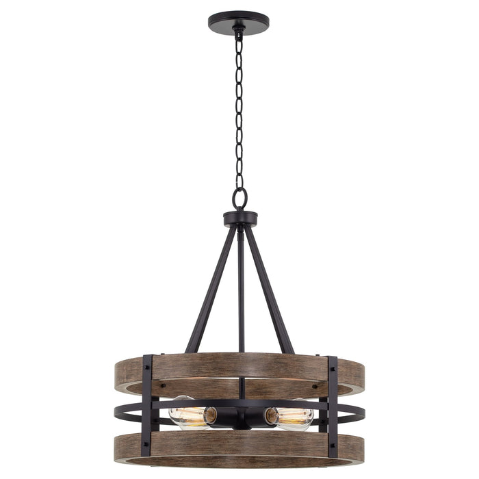 Maybrook Black 4 Light Modern Farmhouse Chandelier - 21" - View 9