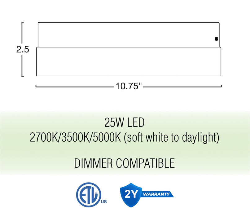 Luna Cool Brass Modern Integrated LED Flush Mount Ceiling Light - 10.75" - View 5