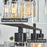 Stratford Black 4 Light Modern Industrial Farmhouse Island Light - 34.25" - View 2