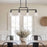Stratford Black 4 Light Modern Industrial Farmhouse Island Light - 34.25" - View 6