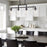 Stratford Black 4 Light Modern Industrial Farmhouse Island Light - 34.25" - View 7