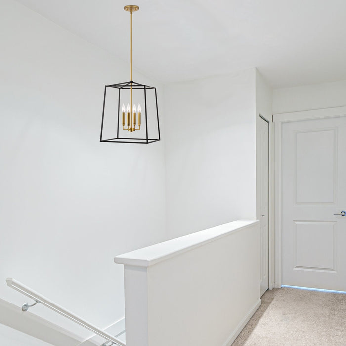 Bellevue Black 4 Light Modern Farmhouse Lantern Pendant Light - 15.75" - View 6