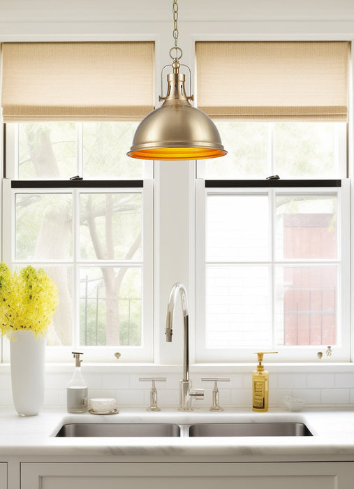 Belle Cool Brass 1 Light Modern Industrial Pendant Light - 13.75" - View 5