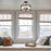 Hadley Textured Black 3 Light Modern Farmhouse Semi Flush Mount Ceiling Light - 14" - View 6