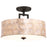 Cove Oil Rubbed Bronze 3 Light Semi Flush Mount Ceiling Light - 15"