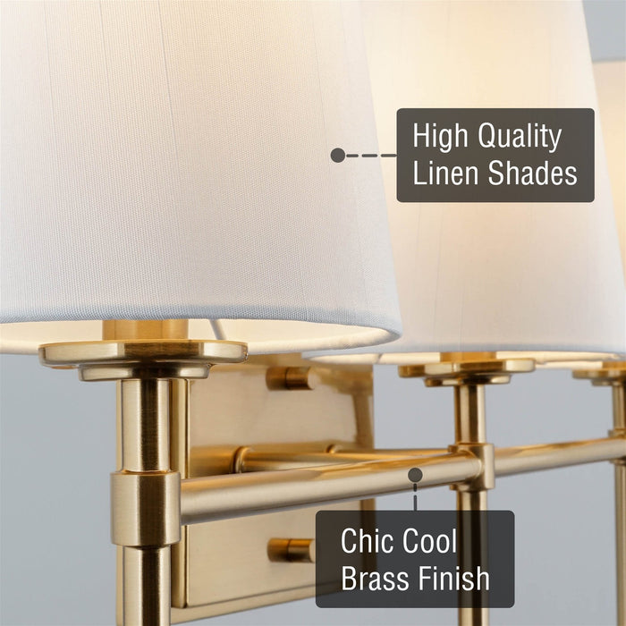 Torche Cool Brass 3 Light Modern Bathroom Vanity Light - 23" - View 2