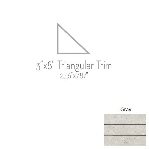 Emser Radiant Gray Matte Porcelain Triangular Trim | Lowest Price ...