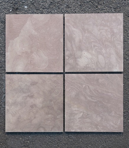 Red Purple Brushed Sandstone Tile - 18" x 18" x 1/2" 2