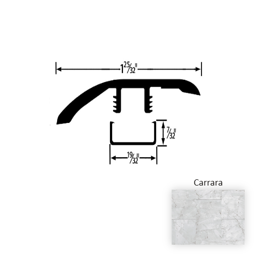 Pietra Vinyl Carrara Reducer Embossed 1