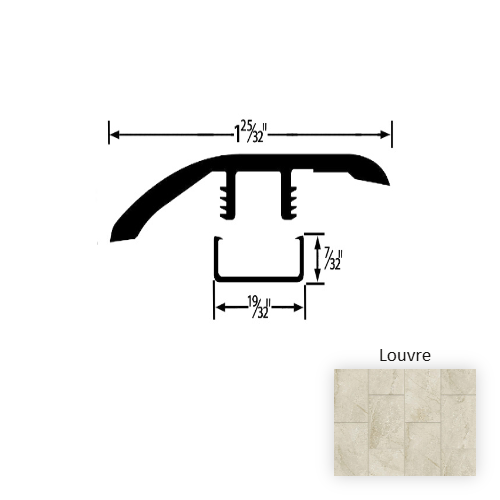 Colonnade Vinyl Louvre Reducer Embossed 1