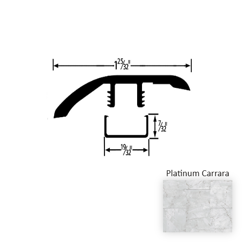 Colonnade Vinyl Platinum Carrara Reducer Embossed 1