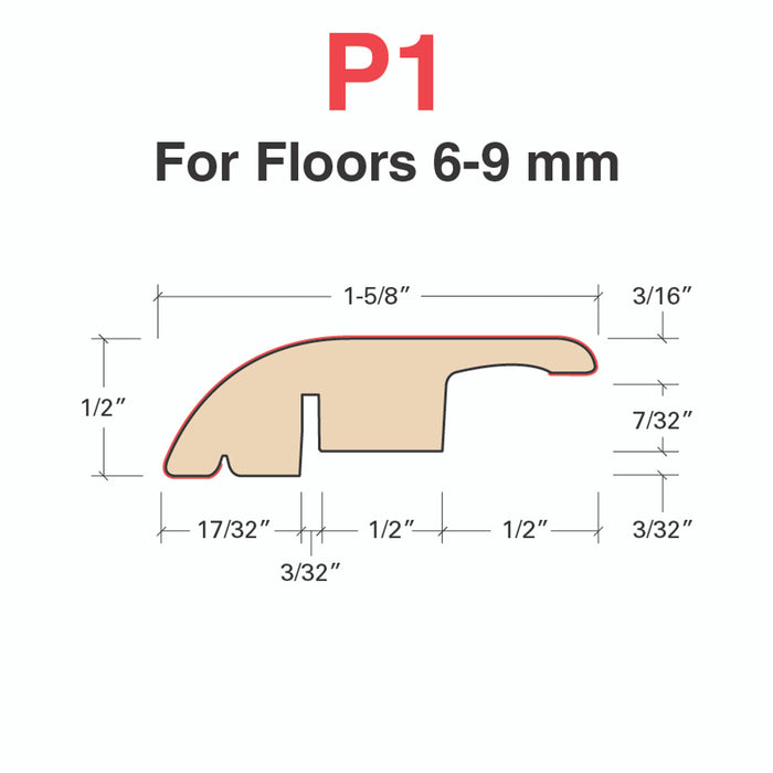 Standard Color Wood Aspen Oak Reducer Aluminum Oxide 2