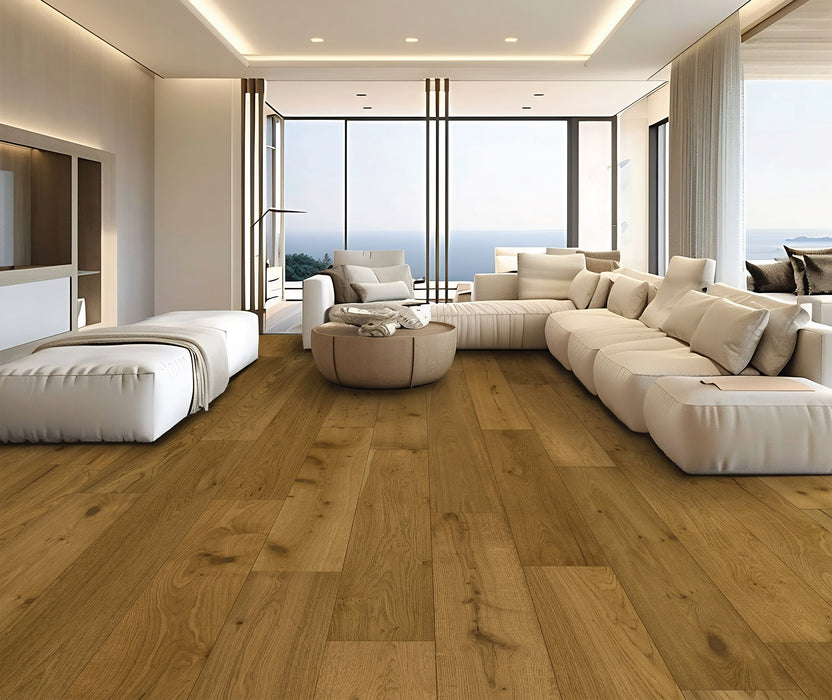 European Oak Hardwood Mantle Engineered Hardwood Wire Brushed and UV Cured Urethane 2