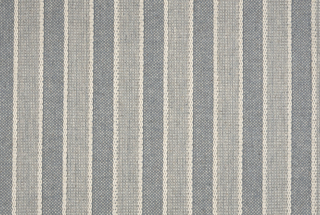 Renegade Stripe Wool Blend Steel Blue 90116 Carpet Loop 1