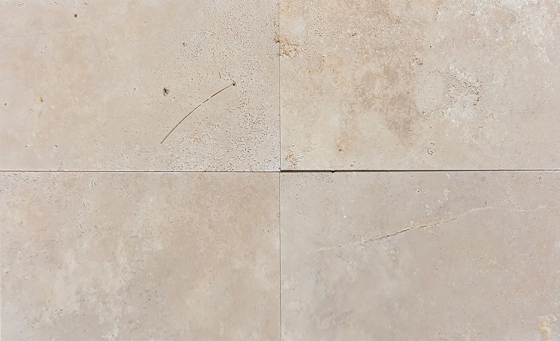 Full Tile Sample - Riviera Travertine Tile - 18" x 36" x 5/8" Brushed