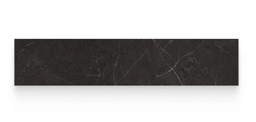 Full Liner Sample - Riviera Nero Venato Porcelain Bullnose - 3" x 12" x 9 MM Polished