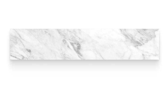 Full Liner Sample - Riviera Statuarietto Porcelain Bullnose - 3" x 12" x 9 MM Polished