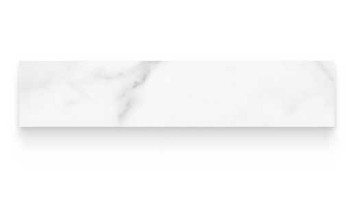 Full Liner Sample - Riviera Statuario Nuovo Porcelain Bullnose - 3" x 12" x 9 MM Honed