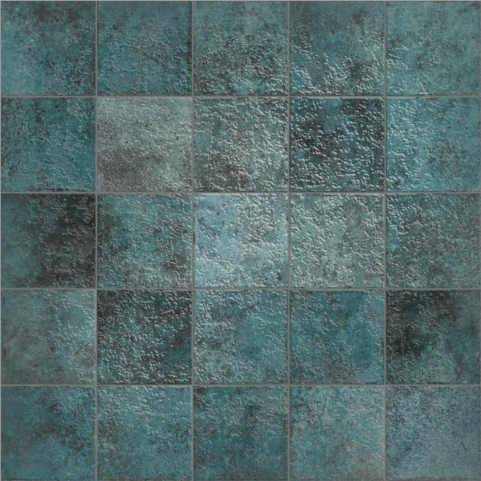 Tahiti & Golden Stone Porcelain Turquoise Tile Glossy 1