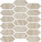 Full Sheet Sample - Roccia Di Roma Beige Picket Fence Porcelain Mosaic - 12" x 12" x 9 MM Matte